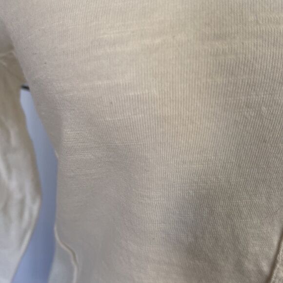 Cream silver color studs embroidered pockets faux pearl snaps 100 cotton new - Picture 3 of 5